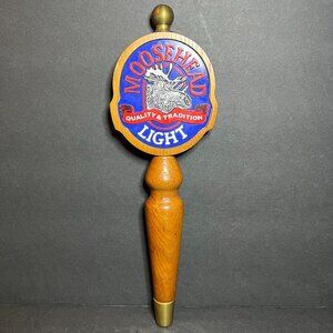 Vintage Rare Moosehead Light Wooden Beer Tap Handle Knob Bartending Barware 11"